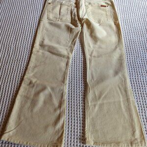 7 For All Mankind Trousers 28 / 8 Ivory Winter White Heavy Cotton Twill Pants